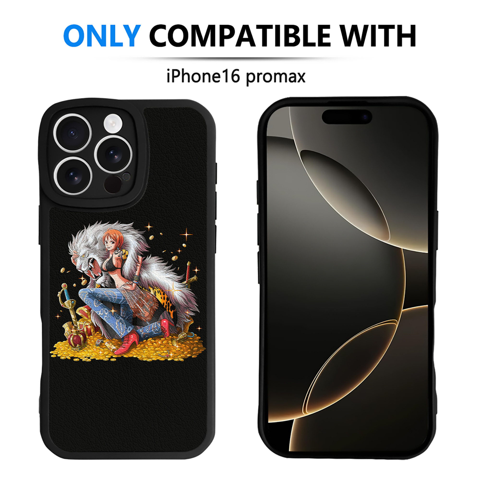 （画像用） ワンピース ナミ ONE PIECE Nami 【iPhone 16シリーズ対応】シリコンスマホケース（レザー調） 材質：シリコン